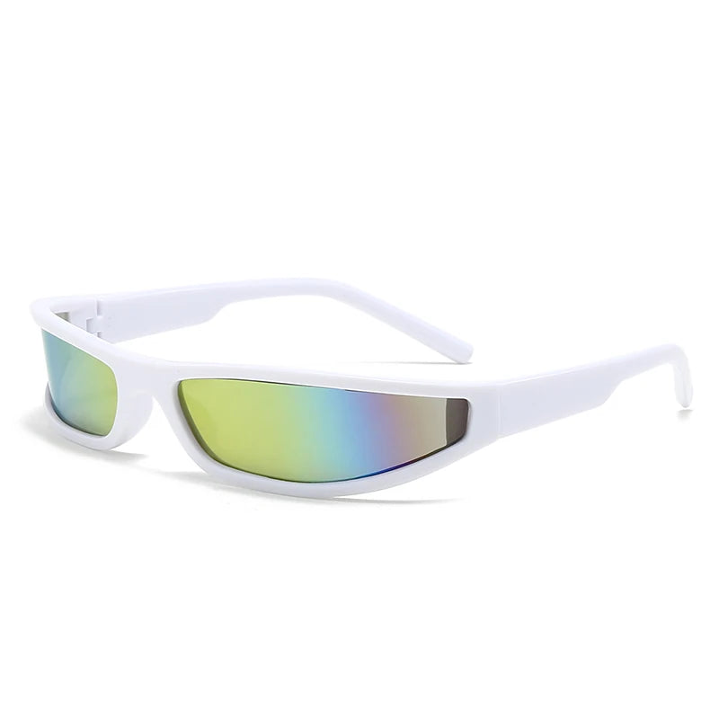 Narrow Frame Tech Sunglasses – Futuristic Cycling Style – Elegant Men's Accessory | Accessorio Uomo Elegante