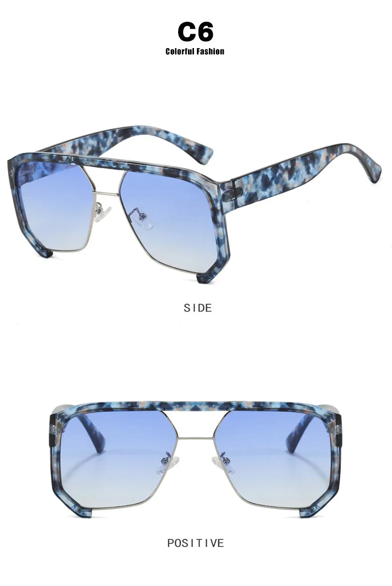 Irregular Frame Sunglasses – Retro Luxury Shades – Elegant Men's Accessory | Accessorio Uomo Elegante