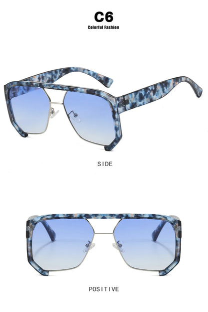 Irregular Frame Sunglasses – Retro Luxury Shades – Elegant Men's Accessory | Accessorio Uomo Elegante