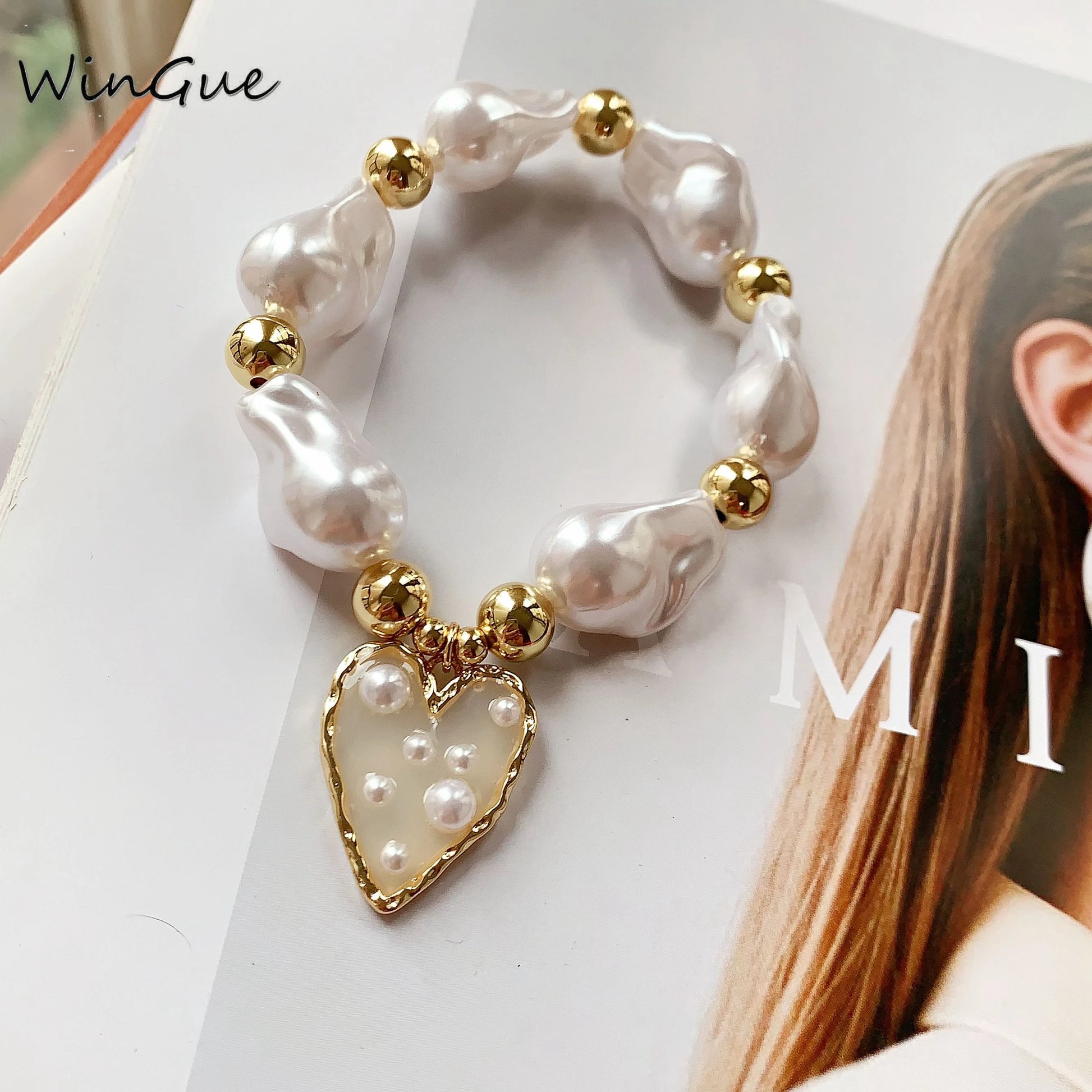 Baroque Imitation Pearl Bracelet – Elegant Men's Accessory | Accessorio Uomo Elegante