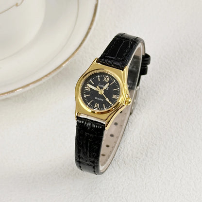 Grace in Motion – Women’s Leather Quartz Watch with Stainless Steel Details – Elegant Men's Accessory | Accessorio Uomo Elegante