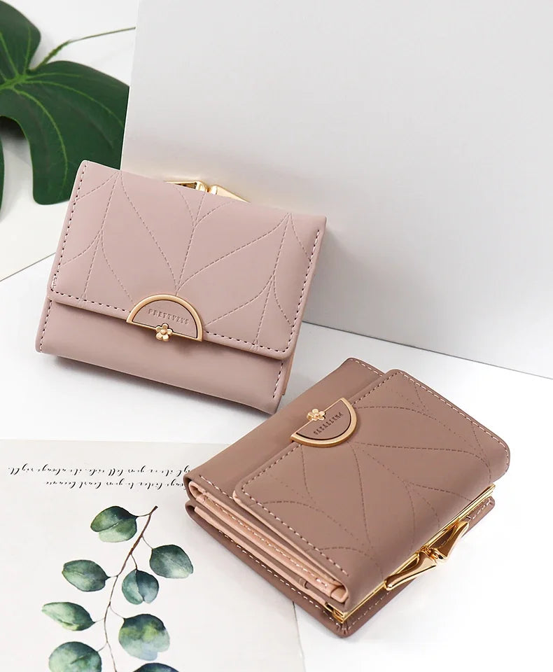 PU Leather Trifold Wallet Women Summer 2025 Design – Elegant Men's Accessory | Accessorio Uomo Elegante