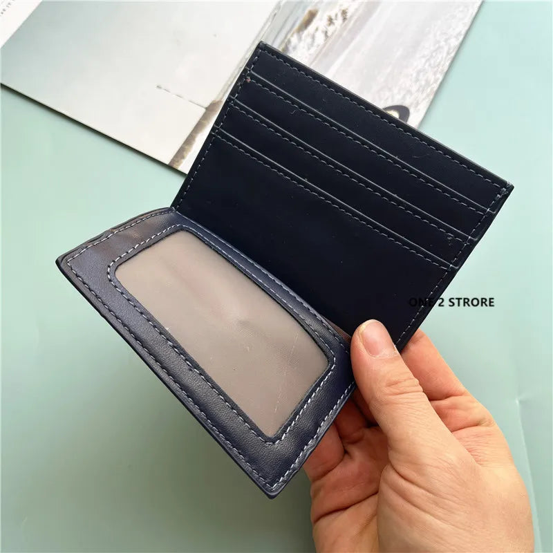 DRAVEN — PU Leather Business Card Holder Braided Large Capacity