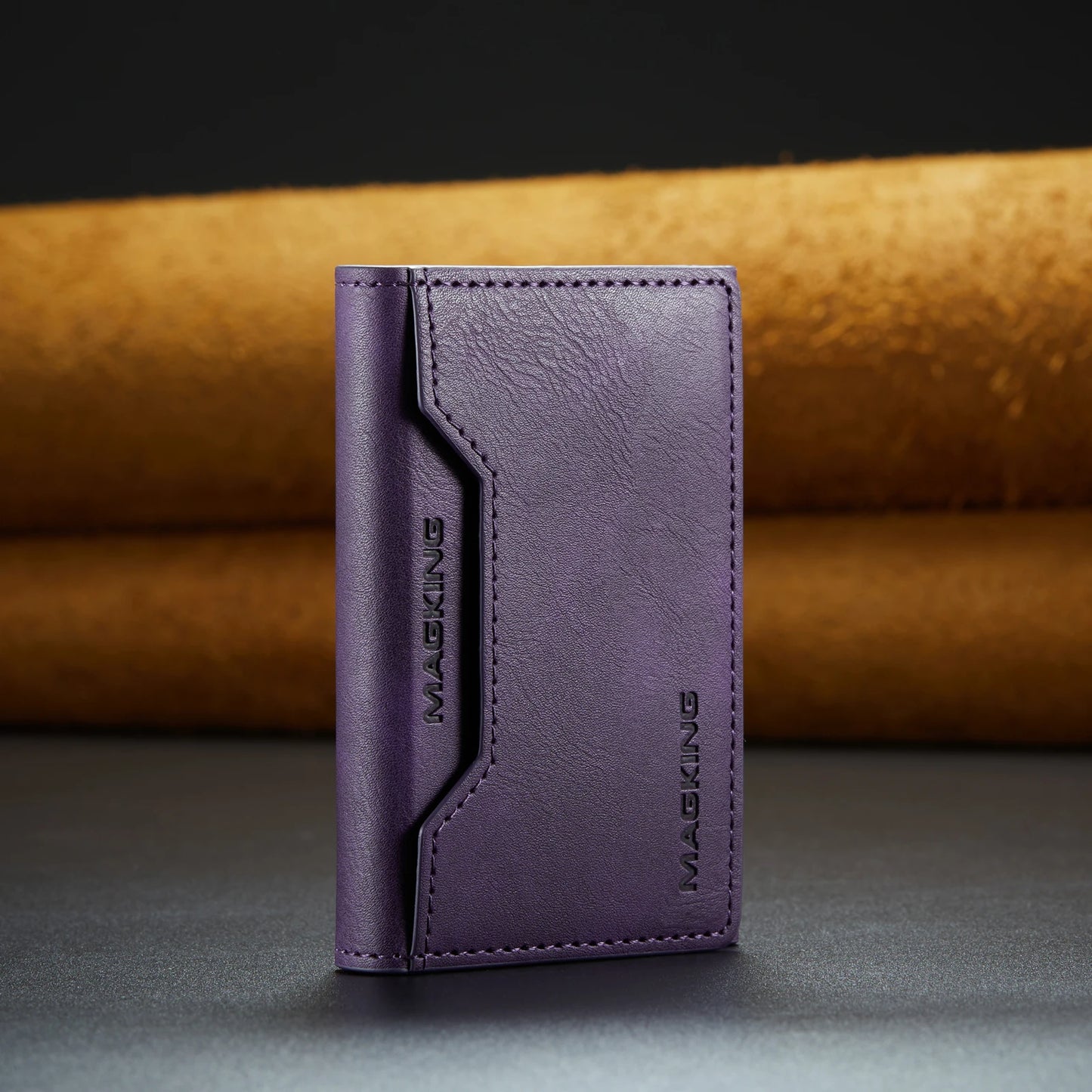DRAVEN — Magnetic Leather Wallet Premium Foldable Mini Design