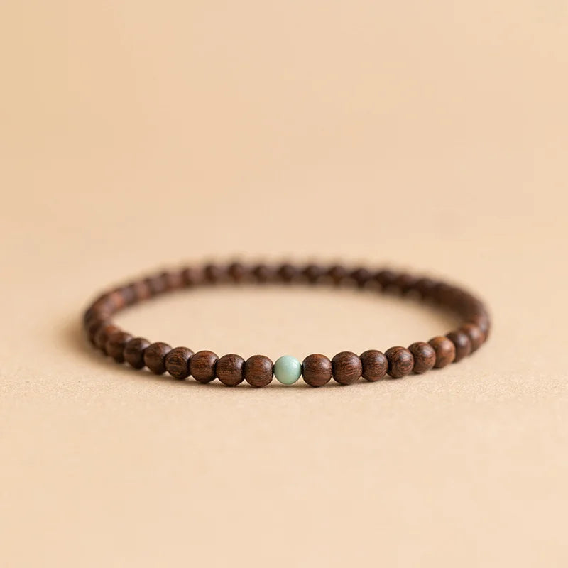 DRAVEN — Natural Sandalwood Beaded Bracelet