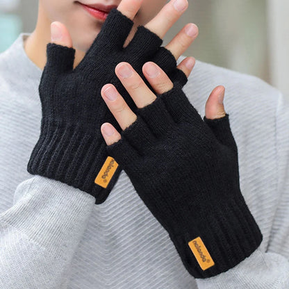 Knitted Fingerless Gloves – Unisex Winter Street Style
