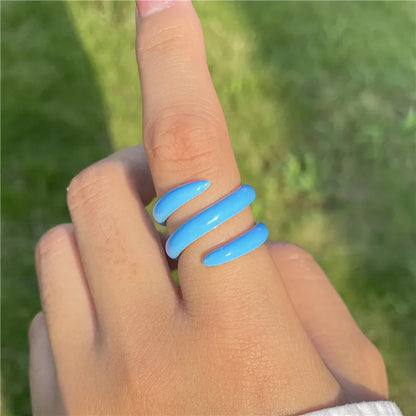 Oil Drip Adjustable Winding Ring – Elegant Men's Accessory | Accessorio Uomo Elegante