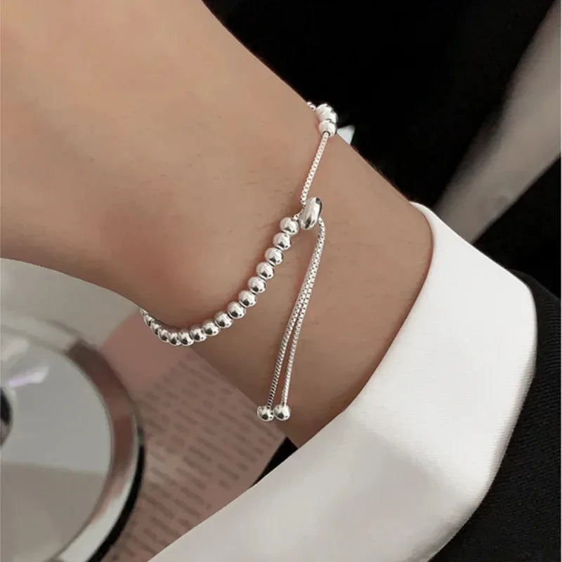 DRAVEN — Solid 925 Sterling Silver Beaded Bracelet