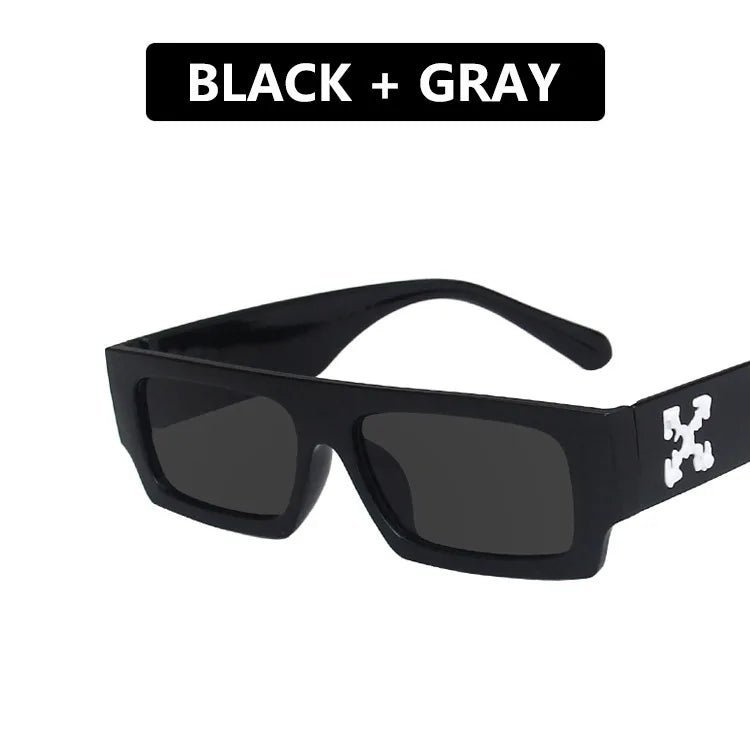 DRAVEN — White Square Sunglasses – Hole Design Vintage UV Eyewear