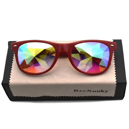 Classic Square Party Sunglasses – Rave Diffraction Shades – Elegant Men's Accessory | Accessorio Uomo Elegante