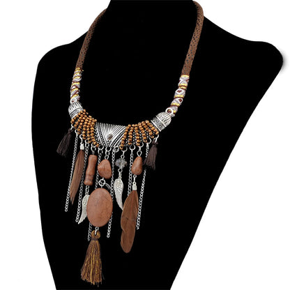 Vintage Turquoise Bohemian Necklace – Unique Ethnic Design for Parties