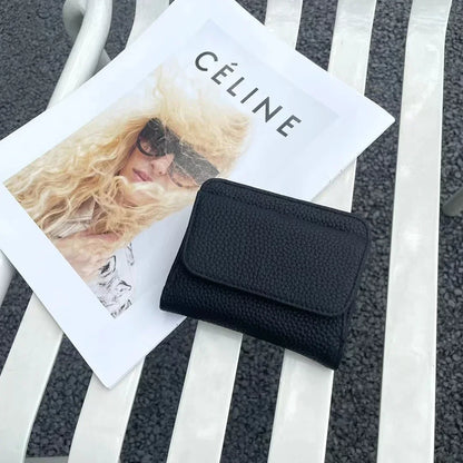 Genuine Leather Wallet Women 2025 Folding Small Design – Elegant Men's Accessory | Accessorio Uomo Elegante