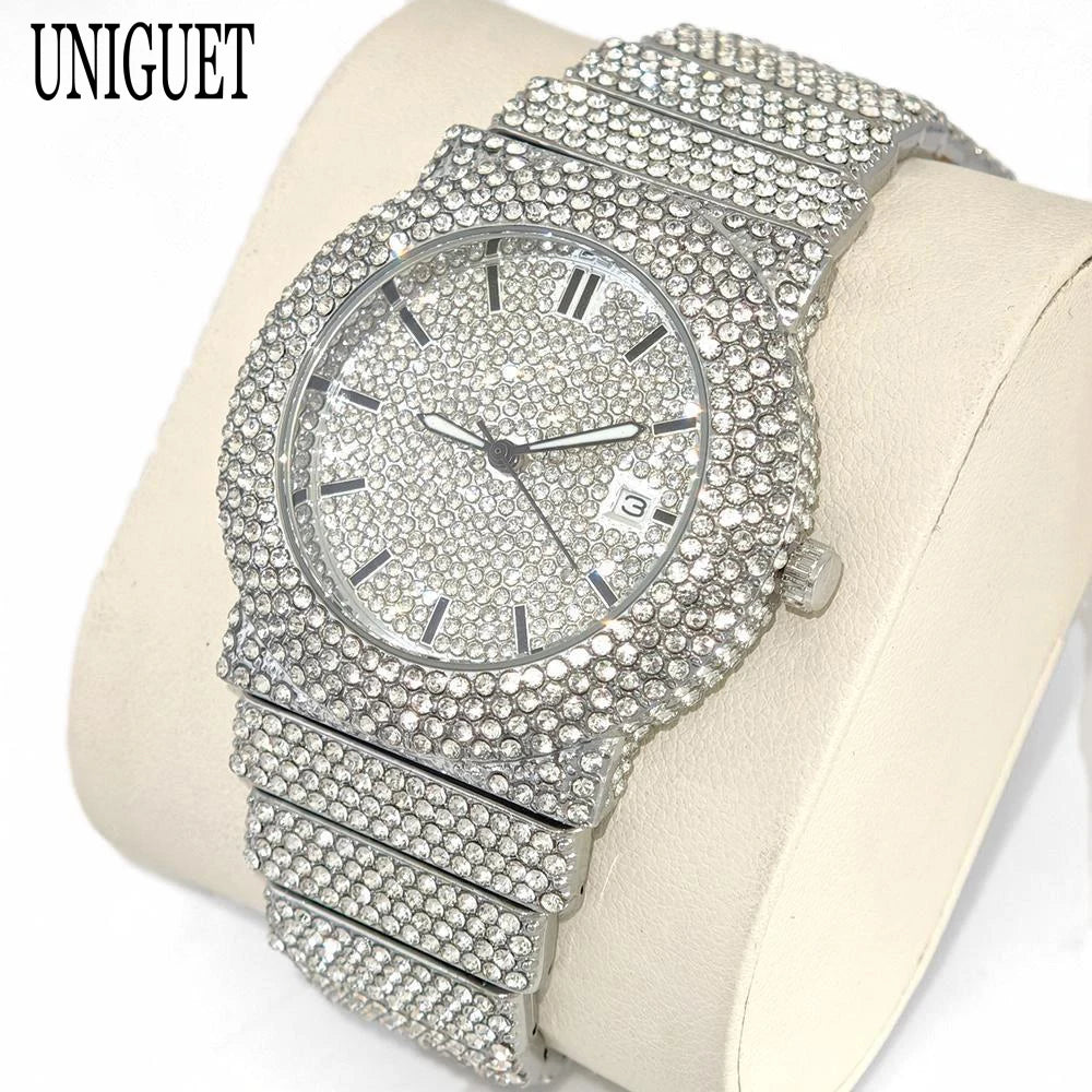 DRAVEN — Arctic Blaze – Men’s Ice Steel Luxury Watch 2025 Edition