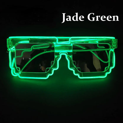 Glow-in-the-Dark LED Sunglasses – Mosaic Party Style – Elegant Men's Accessory | Accessorio Uomo Elegante