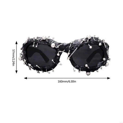 Rivet Frame Sunglasses – Punk Night Shades – Elegant Men's Accessory | Accessorio Uomo Elegante