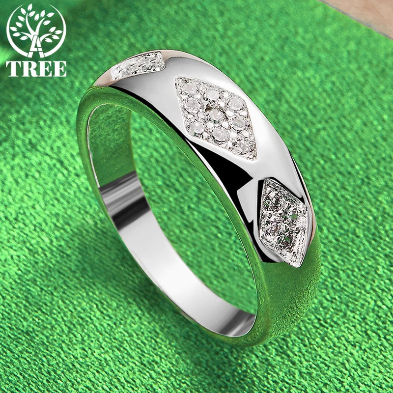 DRAVEN — Rhombus Zircon Sterling Silver Ring