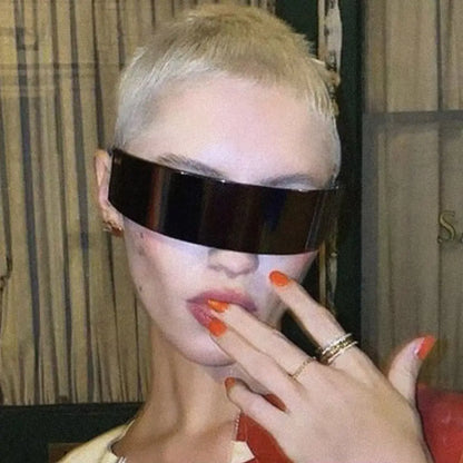 Futuristic Rimless Sunglasses – Y2K Punk Lightweight Eyewear – Elegant Men's Accessory | Accessorio Uomo Elegante