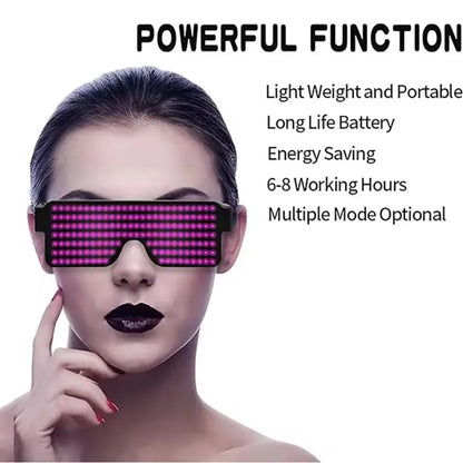 LED Flashing Sunglasses – Party Glow Style – Elegant Men's Accessory | Accessorio Uomo Elegante