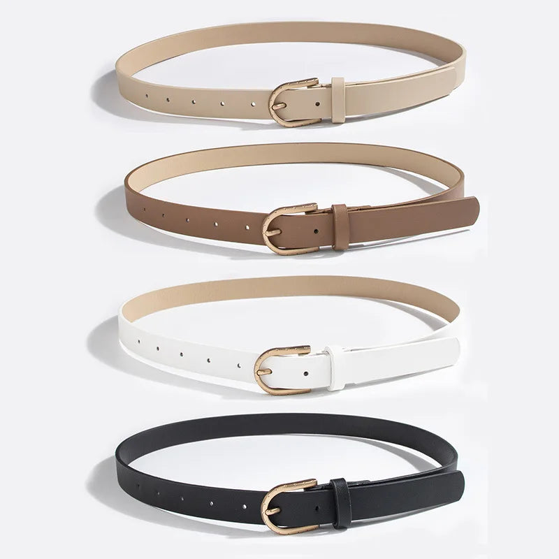DRAVEN — Women's Glossy Belt Casual Versatile Basic Style
