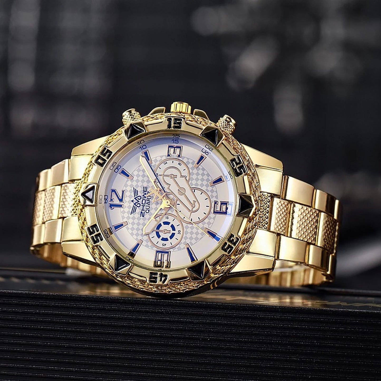 DRAVEN — Men’s Slim Chronograph Watch – Stainless Steel