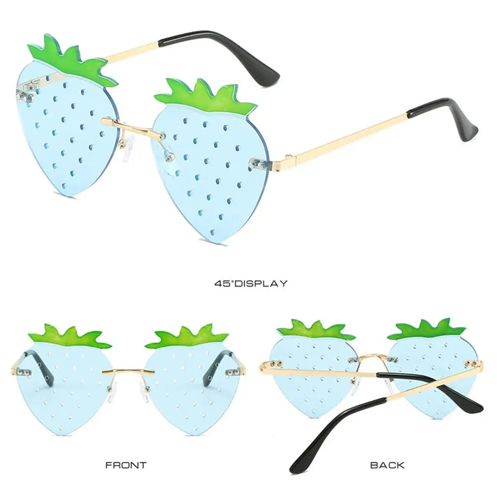 DRAVEN — Strawberry Sunglasses – Unique Rave Party Retro Eyewear