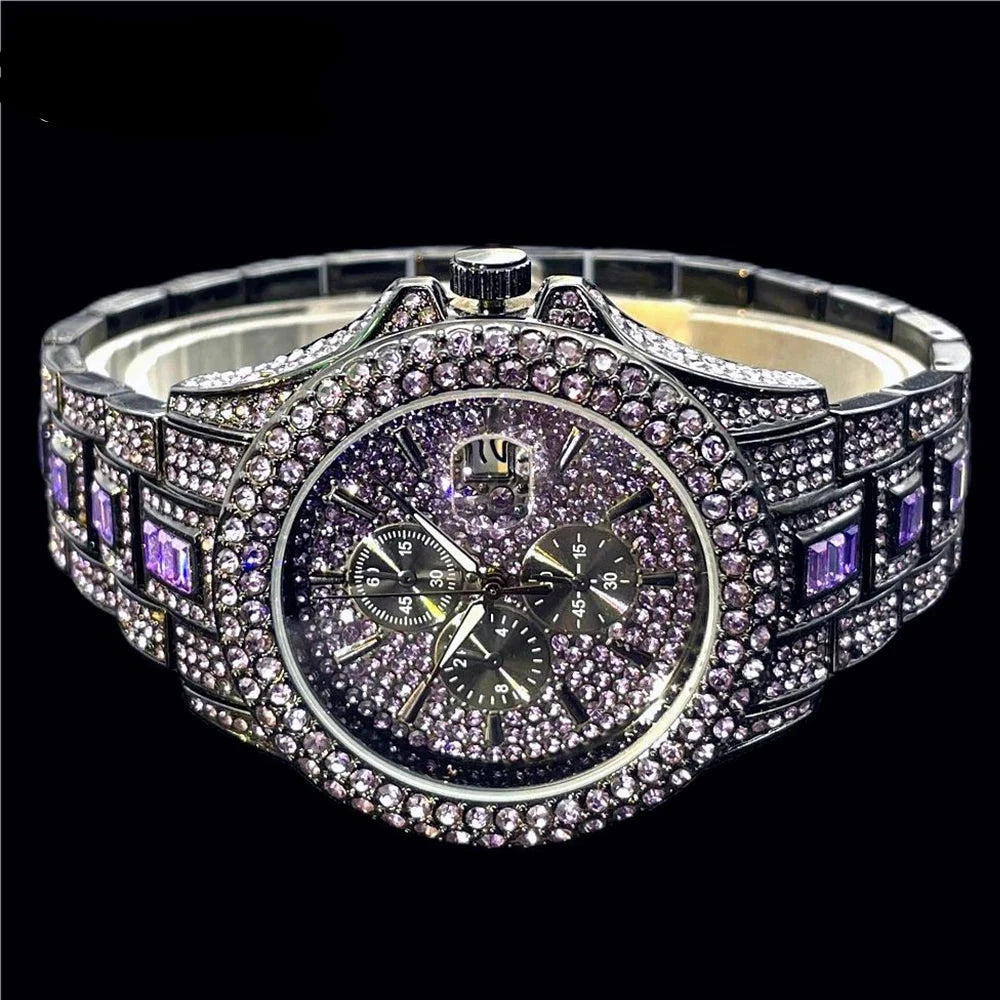 DRAVEN — Crimson Ice – Men’s Red Steel Luxury Watch 2025 Edition