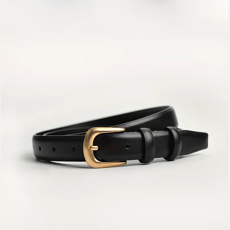 DRAVEN — Simple Black Belt Women Fashion Decorative Design