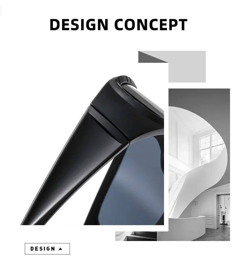 Monoblock Wrap Sunglasses – Futuristic Punk Style – Elegant Men's Accessory | Accessorio Uomo Elegante