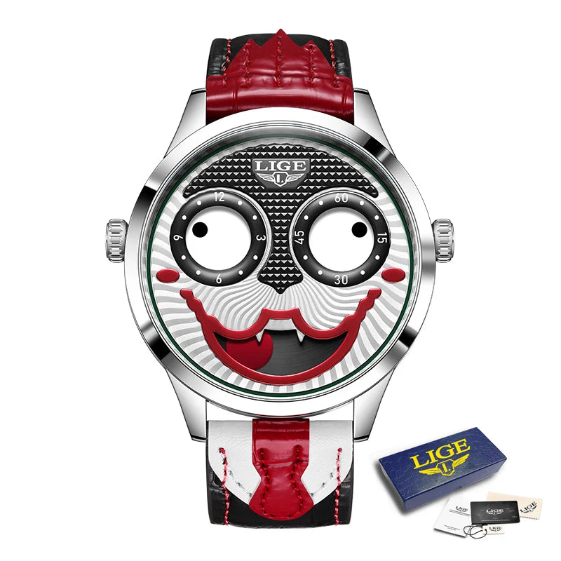 Joker Spirit – Men’s Creative Watch with Leather Strap & Waterproof Design – Elegant Men's Accessory | Accessorio Uomo Elegante