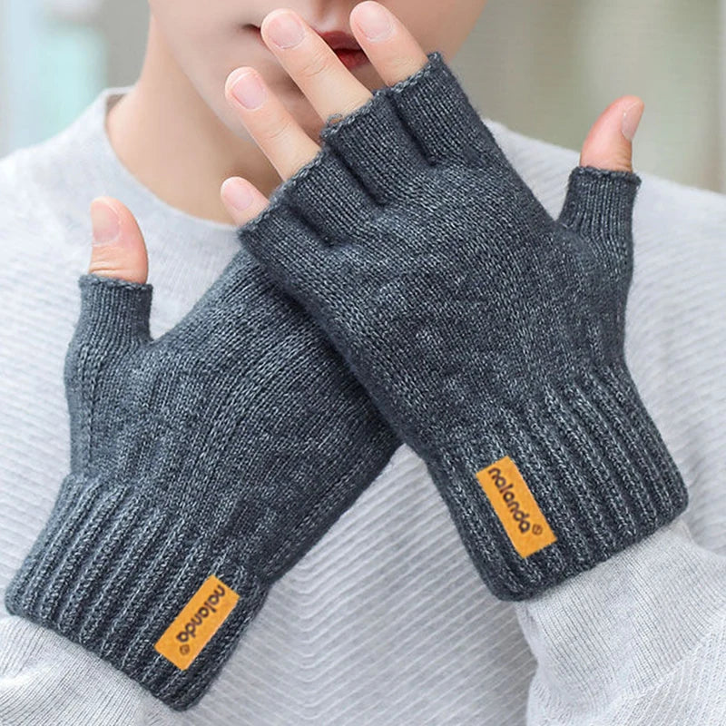 DRAVEN — Knitted Fingerless Gloves – Unisex Winter Street Style