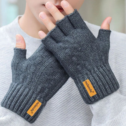 Knitted Fingerless Gloves – Unisex Winter Street Style