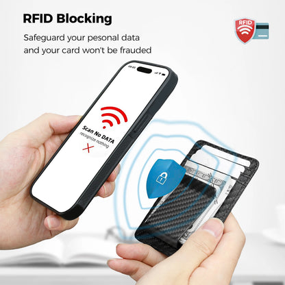 Carbon Fiber Slim Wallet Men 2 in 1 Money Clip Design – Elegant Men's Accessory | Accessorio Uomo Elegante