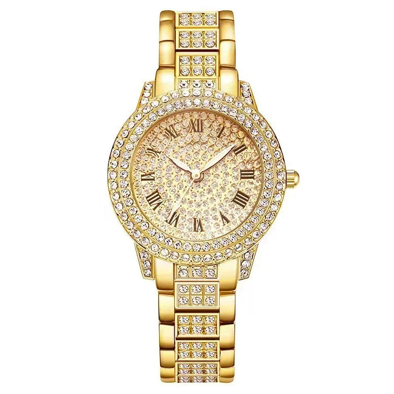 DRAVEN — Golden Muse – Women’s Gold Crystal Watch in Luxury Style