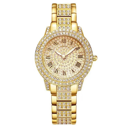 Golden Muse – Women’s Gold Crystal Watch in Luxury Style – Elegant Men's Accessory | Accessorio Uomo Elegante