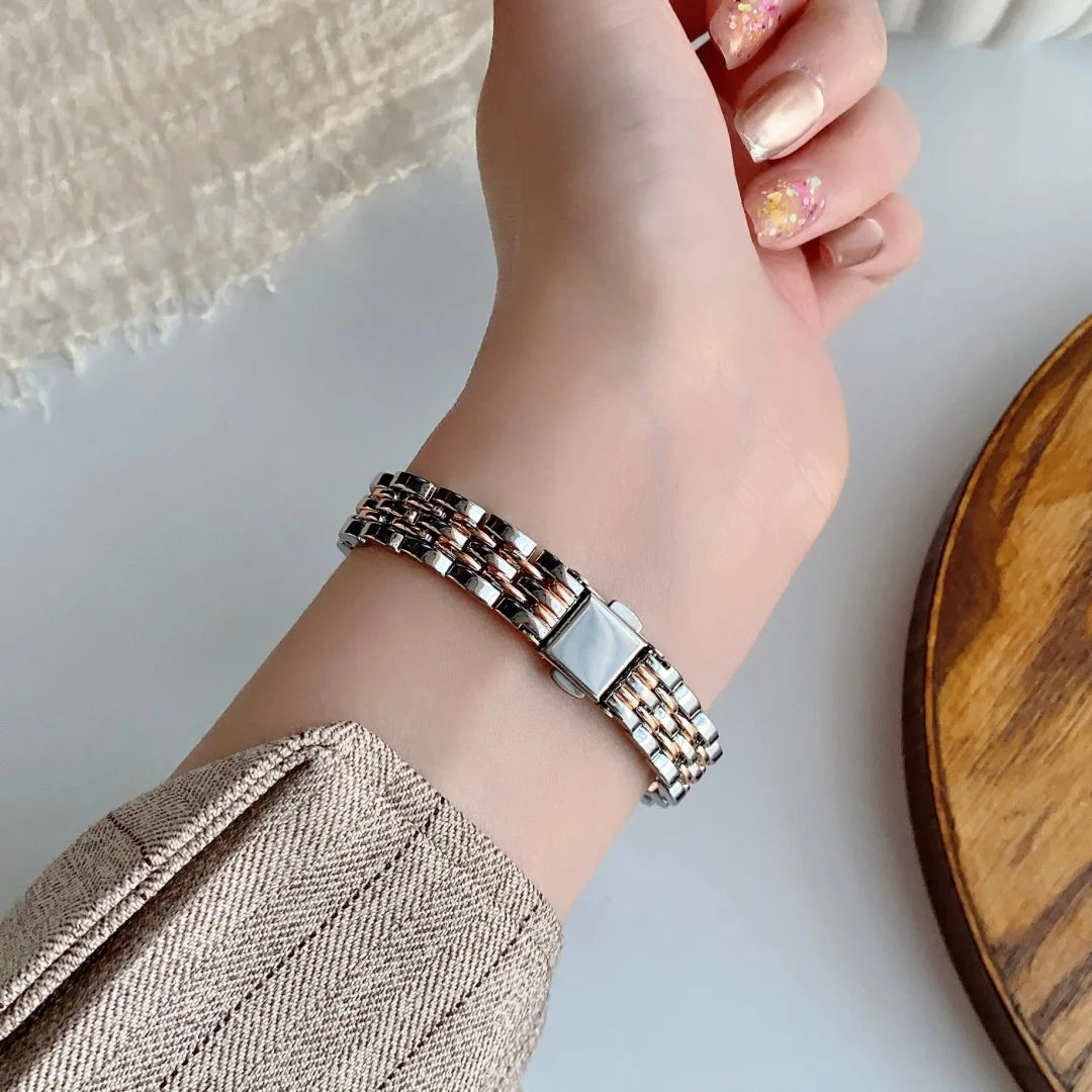 DRAVEN — Golden Harmony – Women’s Rose Gold Watch with Date Display & Steel Strap