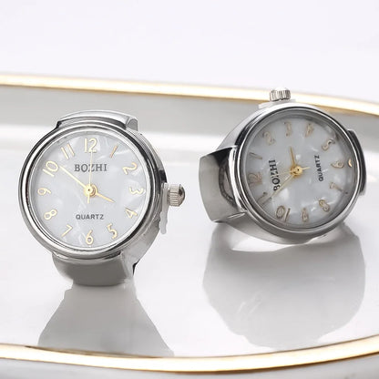 Luxury Quartz Watch Ring – Elegant Men's Accessory | Accessorio Uomo Elegante