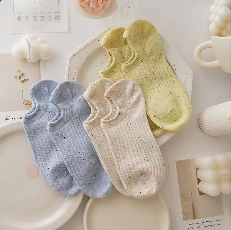 DRAVEN — Colorful Polka Dot Socks – 6 Pairs Women’s Fun Style