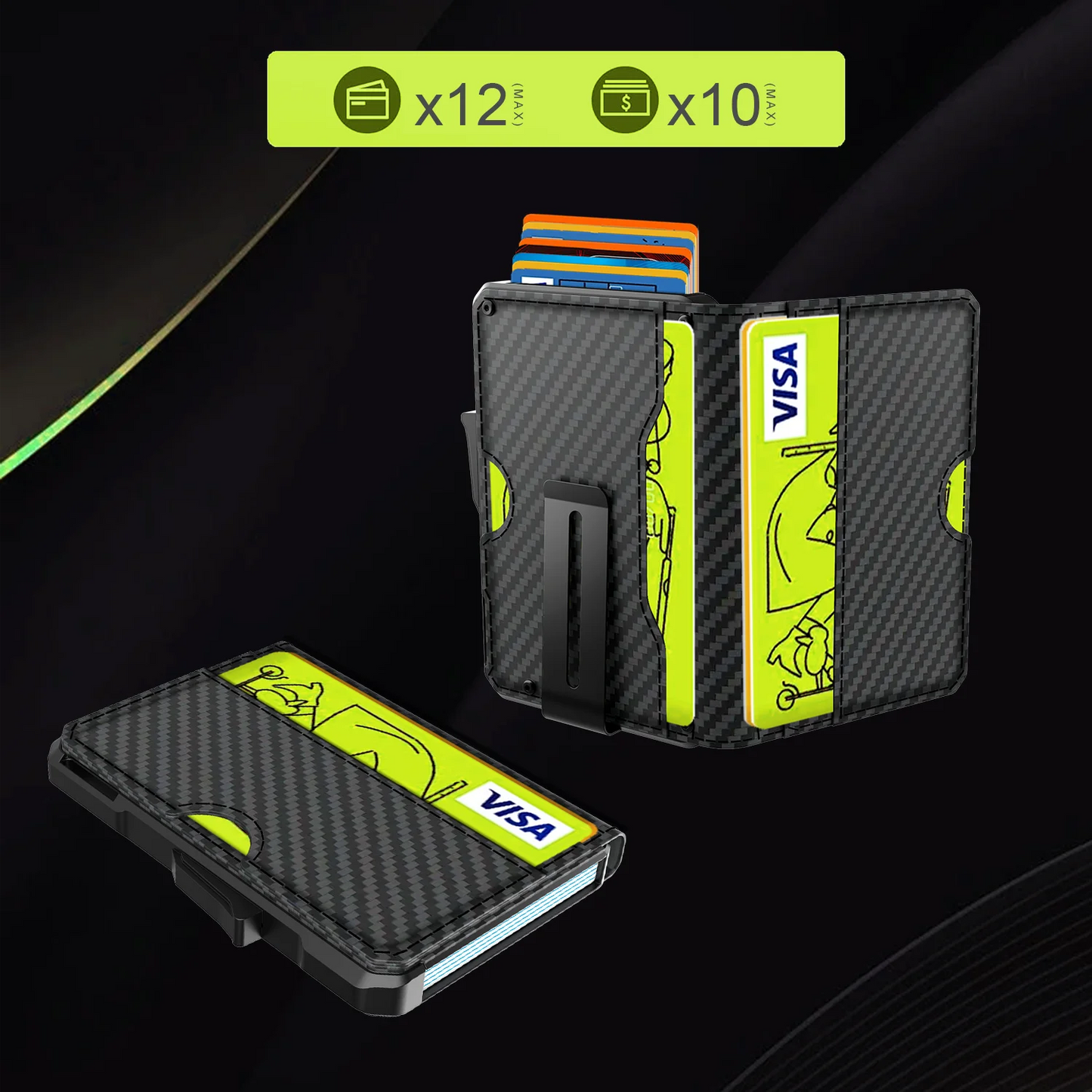 DRAVEN — Slim Leather Wallet Men RFID Bifold Money Clip