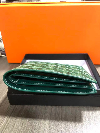 Luxury Embroidered Leather Wallet 2025 Short Slim Design – Elegant Men's Accessory | Accessorio Uomo Elegante