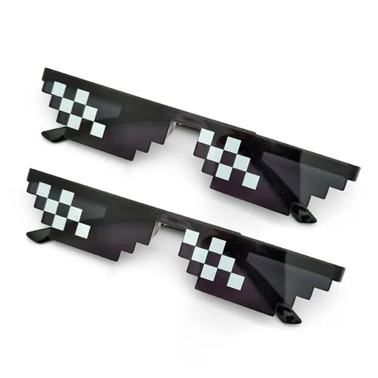 DRAVEN — Pixel Mosaic Sunglasses – Retro Party Gamer Shades (2PCS) — Sunglasses | DRAVEN