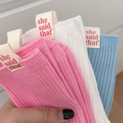 Retro Label Cotton Socks – Women’s Japanese Street Style – Elegant Men's Accessory | Accessorio Uomo Elegante