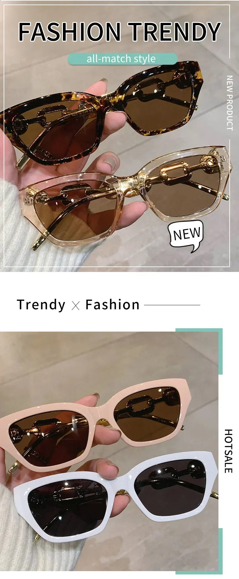 DRAVEN — Korean Cat Eye Sunglasses – Colorful Y2K Small Frame Shades