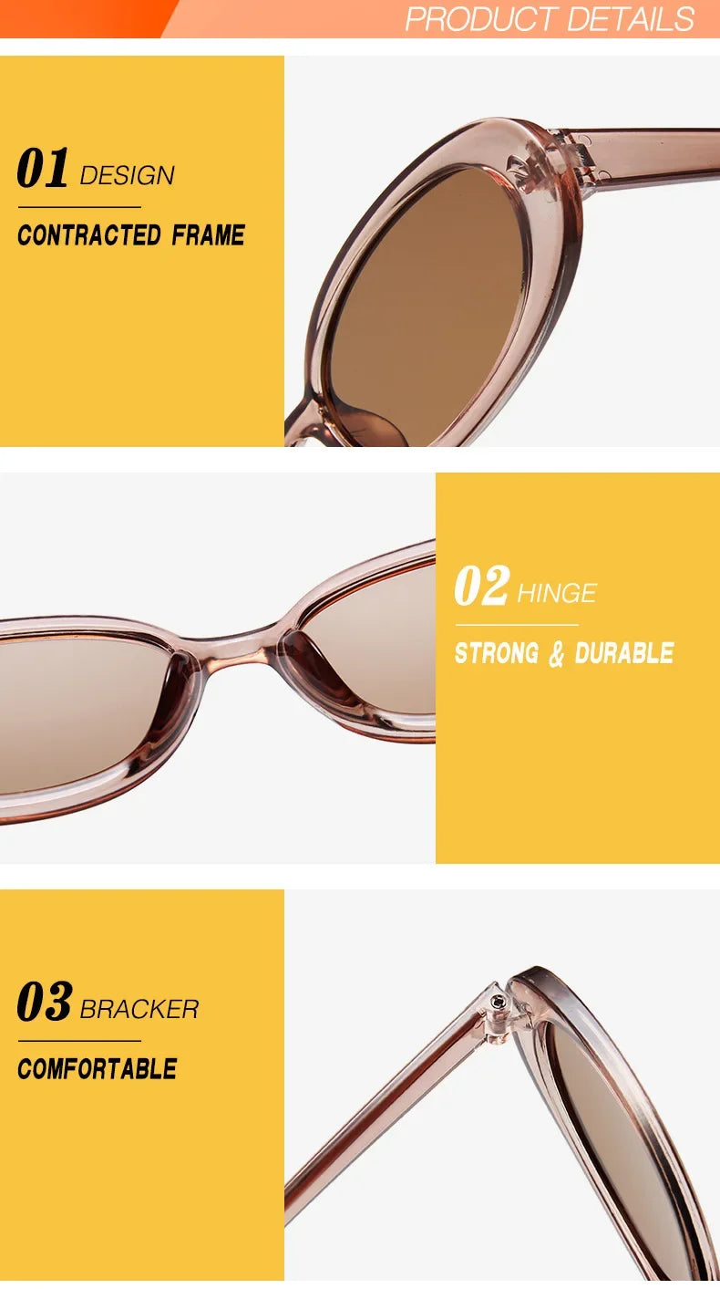 DRAVEN — Vintage Oval Sunglasses – Small Frame Retro Luxury Eyewear