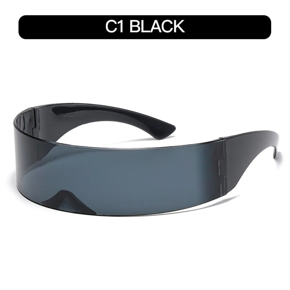 DRAVEN — Futuristic Rimless Sunglasses – Y2K Punk Lightweight Eyewear