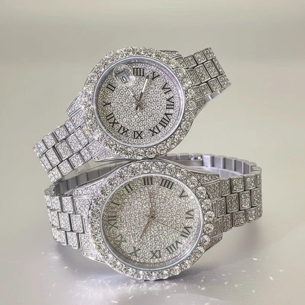 DRAVEN — Ice Rebellion — Full Stone-Set Men’s Steel Watch