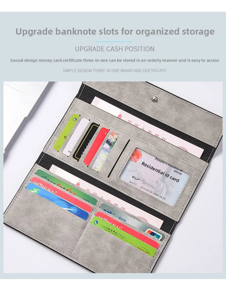 Long Wallet Unisex 2025 Buckle Thin Card Holder – Elegant Men's Accessory | Accessorio Uomo Elegante