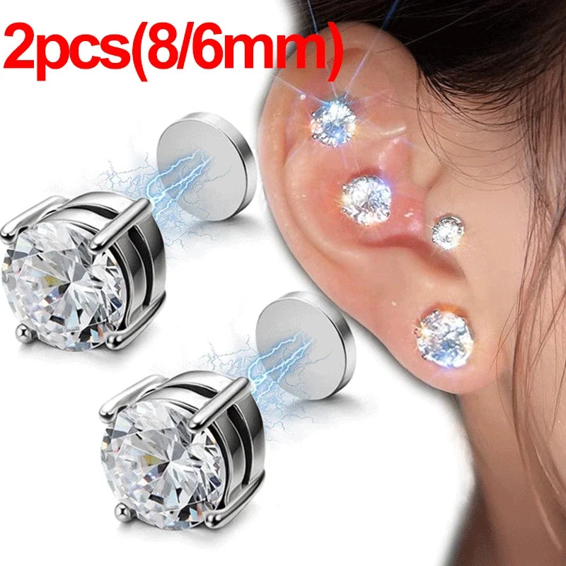 DRAVEN — Shining Zircon Magnetic Ear Studs