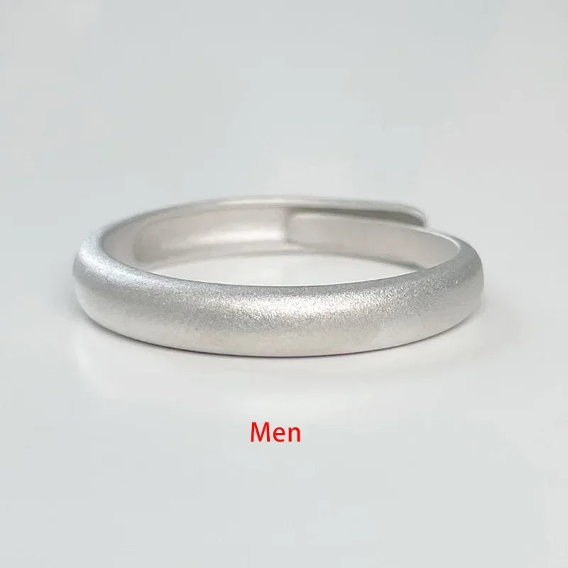 DRAVEN — Minimalist Frosted Silver Ring