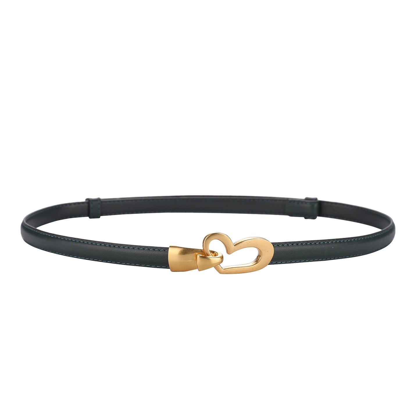 DRAVEN — Luxury Leather Belt Women Heart Buckle Elegant Design