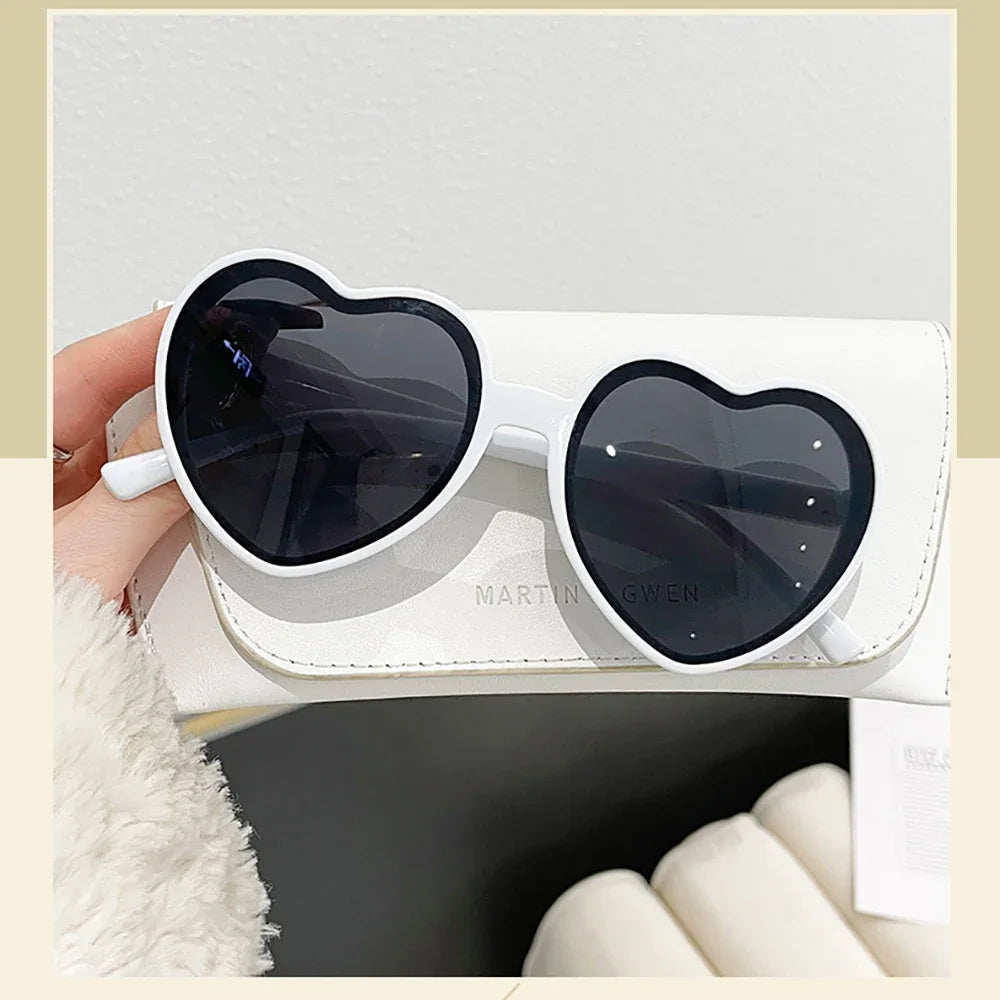 DRAVEN — Pink Heart Sunglasses – Candy Vintage Big Frame UV400 Shades